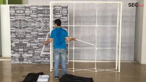 Стенд для текстиляSEGwall. Соединение по ширине.