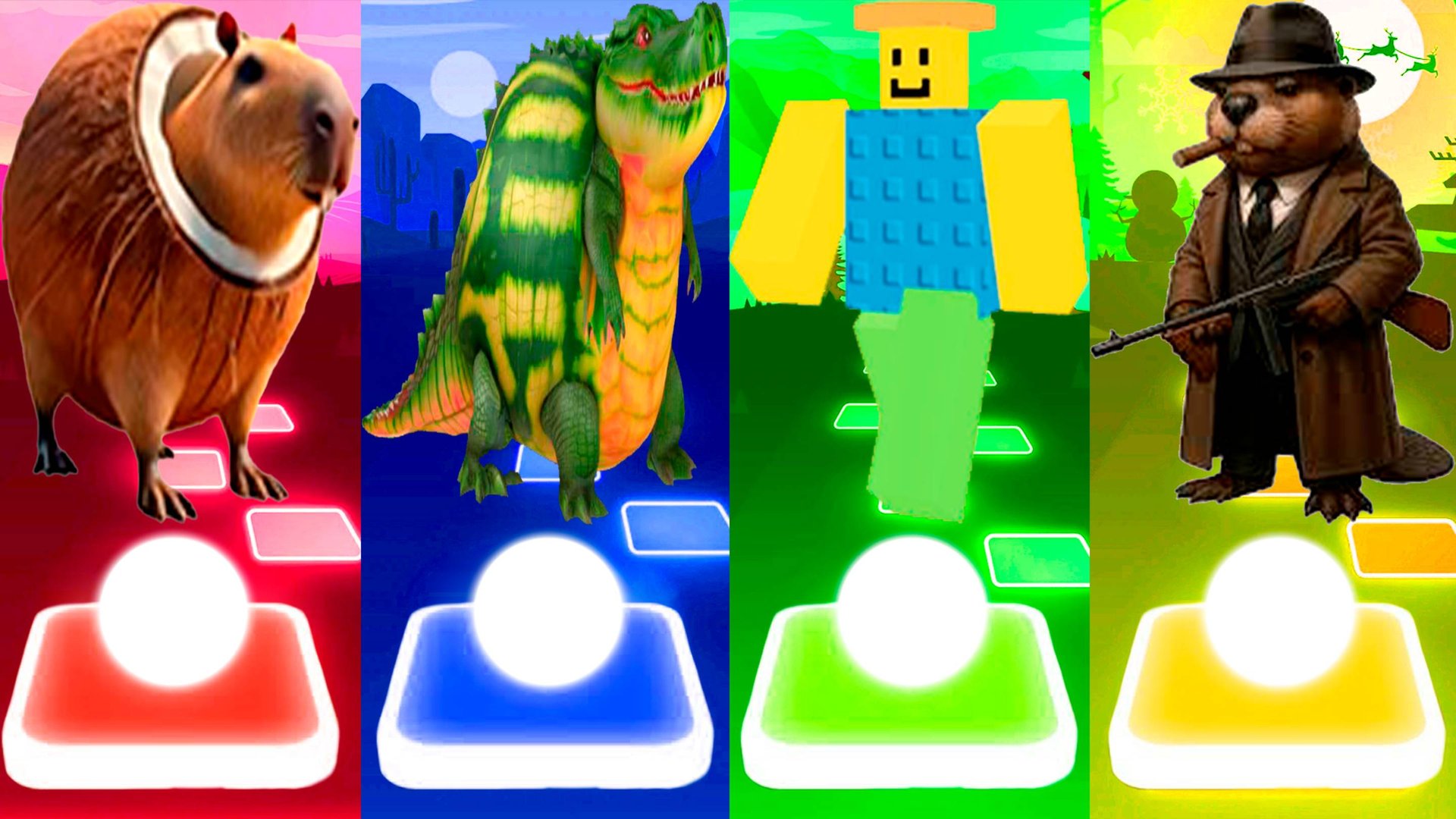 БУРБАЛОНИ ЛУЛИЛОЛИ 🆚 ГЛОРБО ФРУТОДРИЛО 🆚 НООБИНИ ПИЦЦАНИНИ 🆚 БОБРИТО БАНДИТО | Tiles Hop №266 смотреть онлайн