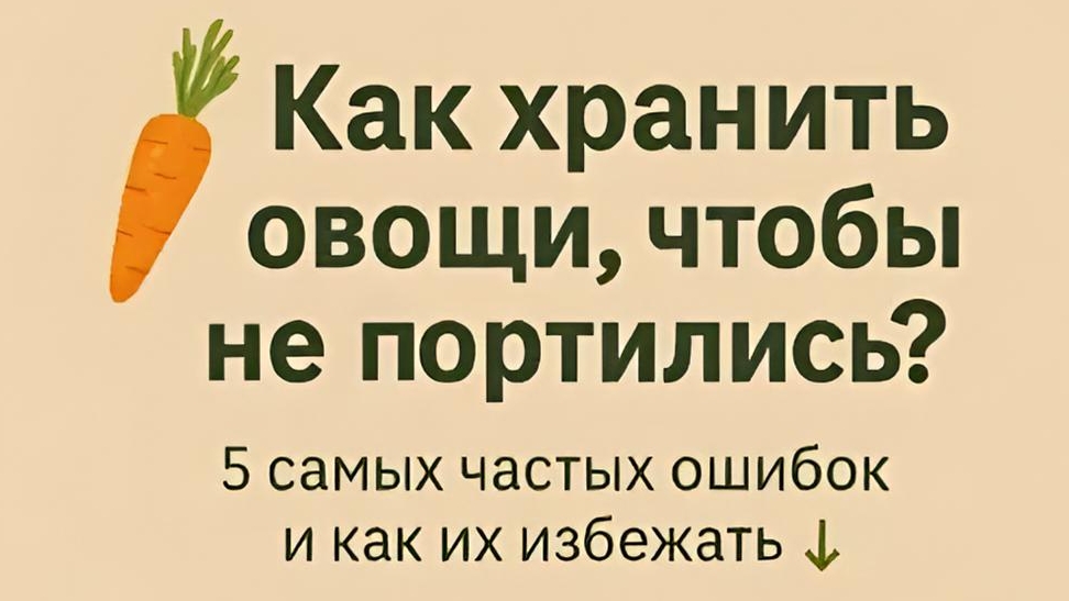 КАК ХРАНИТЬ ОВОЩИ ЧТО БЫ НЕ ПОРТИЛИСЬ? 5 самых частых ошибок смотреть онлайн