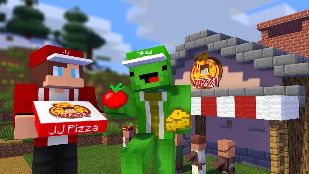 MAIZEN ： Let's Work At A Pizza Shop - Minecraft Animation JJ & Mikey
