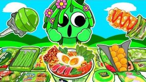 Incredibox Sprunki_Vineria GREEN FOOD HONEY JELLY CANDY Desserts Convenience Store_Mukbang Animation