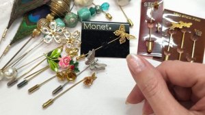 216. Распаковка большого лота с брошами-иглами. Часть 1