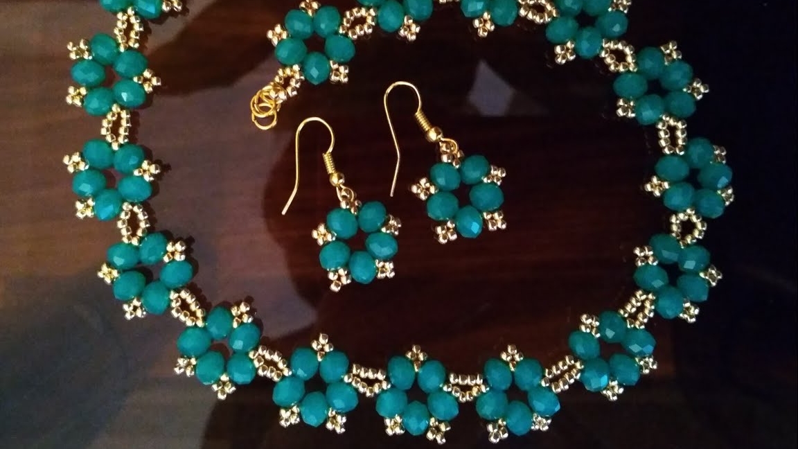 Комплект украшений. Колье и серьги. МК смотреть онлайн