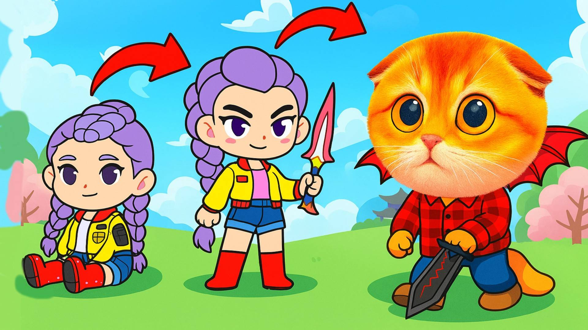 ЭВОЛЮЦИЯ КПОП ДЕМОН ХАНТЕРС! КОТ ПЕРСИК СТАЛ РУМИ В РОБЛОКС смотреть онлайн