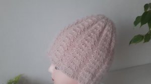 ШАПКА с замечательным узором.  Видео с узором и вывязыванием макушки на Дзен Премиум..