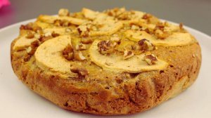 Яблочный пирог с овсянкой без муки.