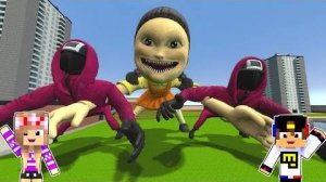 СЛОМАННЫЙ МОД НА ИГРУ В КАЛЬМАРА в МАЙНКРАФТ ДЕВУШКА НУБ и ПРО