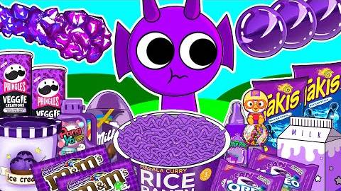 Incredibox Sprunki -Durple Dessert HONEY GUMMY ICE CREAM Convenience Store Purple_Mukbang Animation