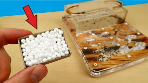 Что если положить муравьям пенопластовые шарики? Реакция муравьев. Формикарий.