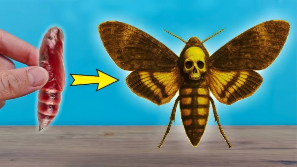 Как вырастить самую жуткую бабочку в мире. Бражник Мертвая голова!