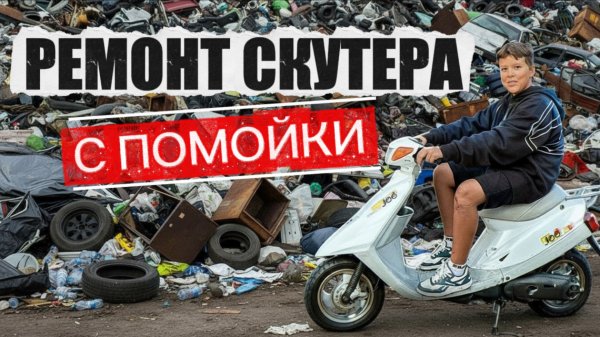 РЕМОНТИРУЮ СКУТЕР с ПОМОЙКИ