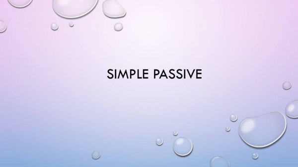 Simple passive