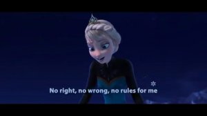 Let it go, Elsa's song, Frozen, subtitles