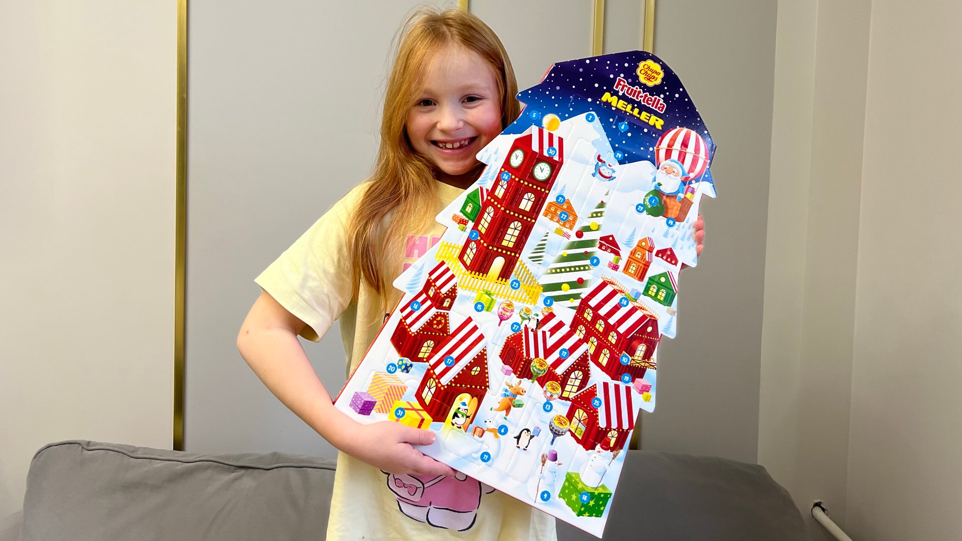 Новогодний Адвент календарь Chupa Chups Meller Fruit-tella распаковка