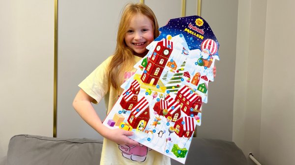 Новогодний Адвент календарь chupa chups meller fruit-tella распаковка