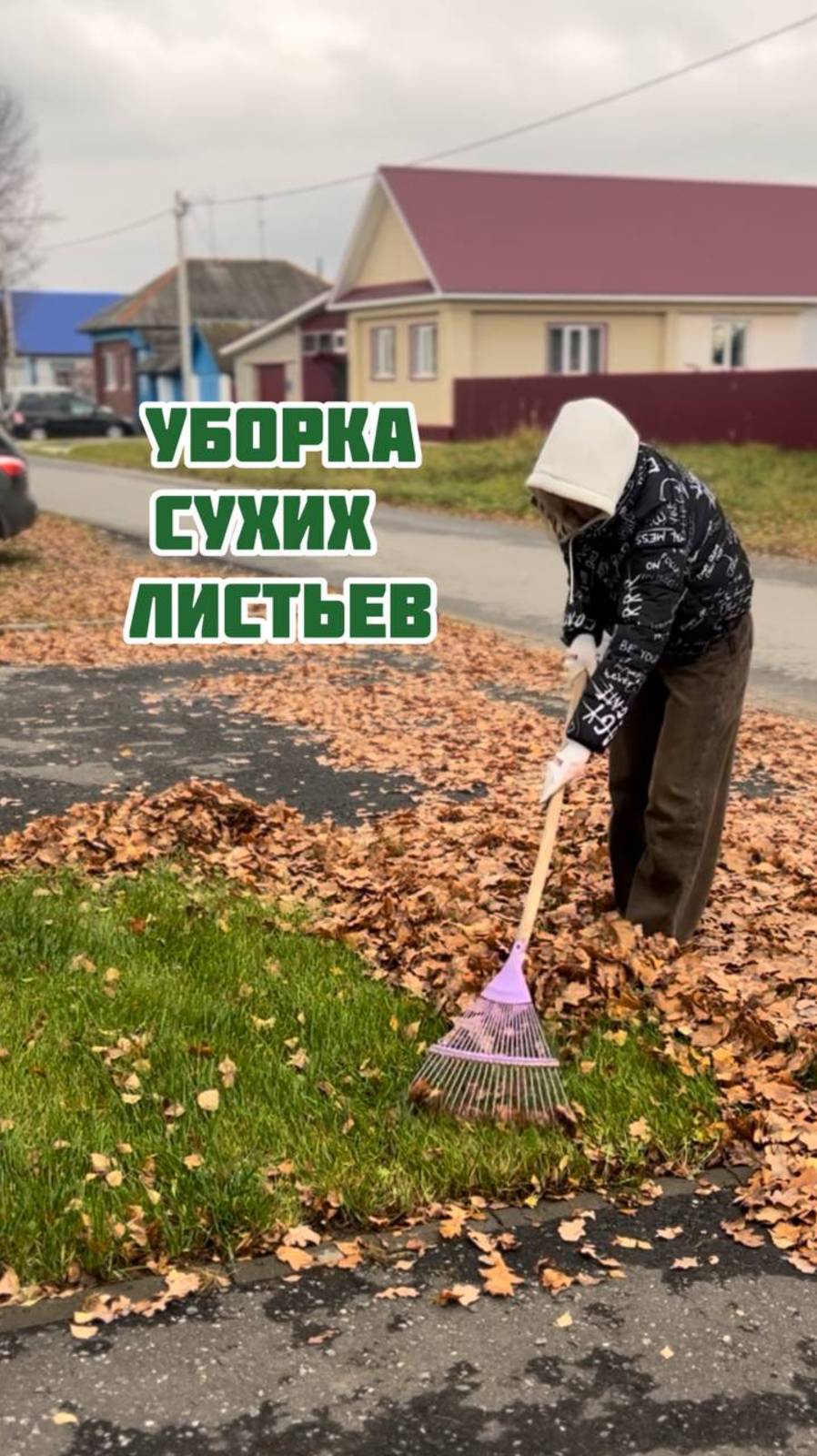 Уборка сухих листьев. смотреть онлайн