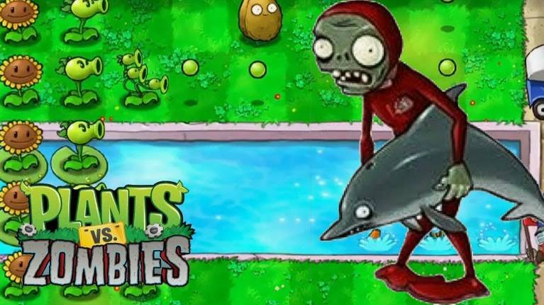 Зомби против растений. Битва в бассейне. смотреть онлайн