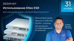Использование Eltex ESR для решения задач сетевой безопасности