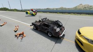 Монстр-трак против гигантской ЯМЫ-челлендж BeamNG.drive