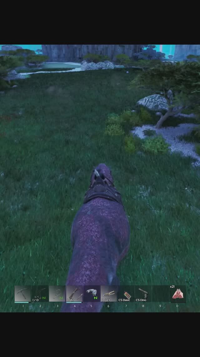 Тиранозавр на старте без седла ПАЛЕО РЕКС #arksurvivalascended #valguero #tyrannosaurus смотреть онлайн