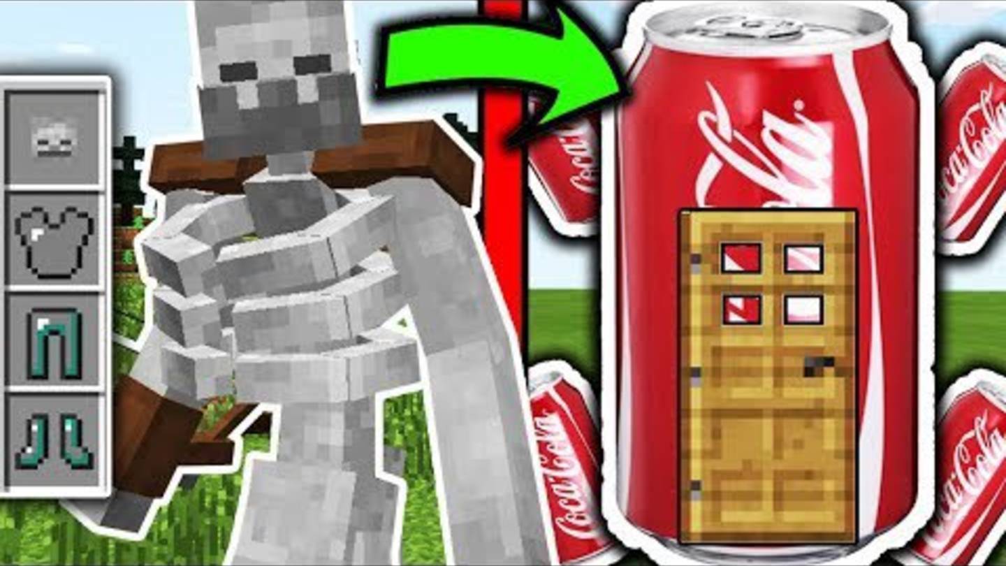 ИГРОК СКЕЛЕТ МУТАНТ ПРОТИВ ДОМ ВНУТРИ КОКА КОЛА В МАЙНКРАФТ!БРОНЯ ТЗ МОНСТРОВ В MINECRAFT ARMOR смотреть онлайн