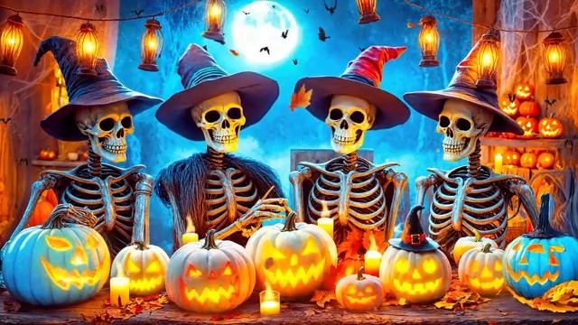 Best Relaxing Spooky Halloween Music Cozy Witchy Skeletons Halloween Background Playlist 2025 смотреть онлайн