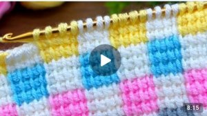 Узор крючком в тунисской технике вязания 🙂 #тунисскоевязание #всевжизнисвязано #вязаниекрючком