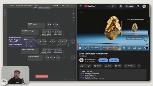 Я только что автоматизировал канал на YouTube с 71 миллионом просмотров с n8n посвящённый музыке