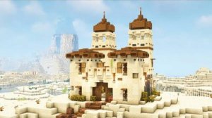 Пустынная база в майнкрафте для 2 игроков.