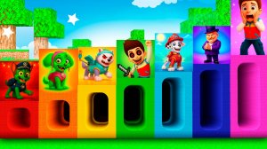 НАШЕЛ РАДУЖНЫЕ ТОННЕЛИ РАЙДЕР ГОНЩИК ЭВЕРЕСТ МАРШАЛ ЩЕНЯЧИЙ ПАТРУЛЬ в МАЙНКРАФТ PAW PATROL МУЛЬТИК