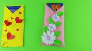 Красивая упаковка для шоколадки из бумаги! Поделки своими руками!