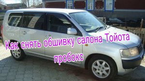 Как снять обшивку салона Тойота Пробокс. Виброизоляция