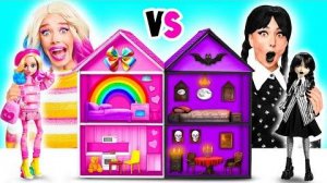 Строим Удивительный Кукольный Домик для Барби Дорогой vs Дешевый Челлендж | Смешные Челленджи