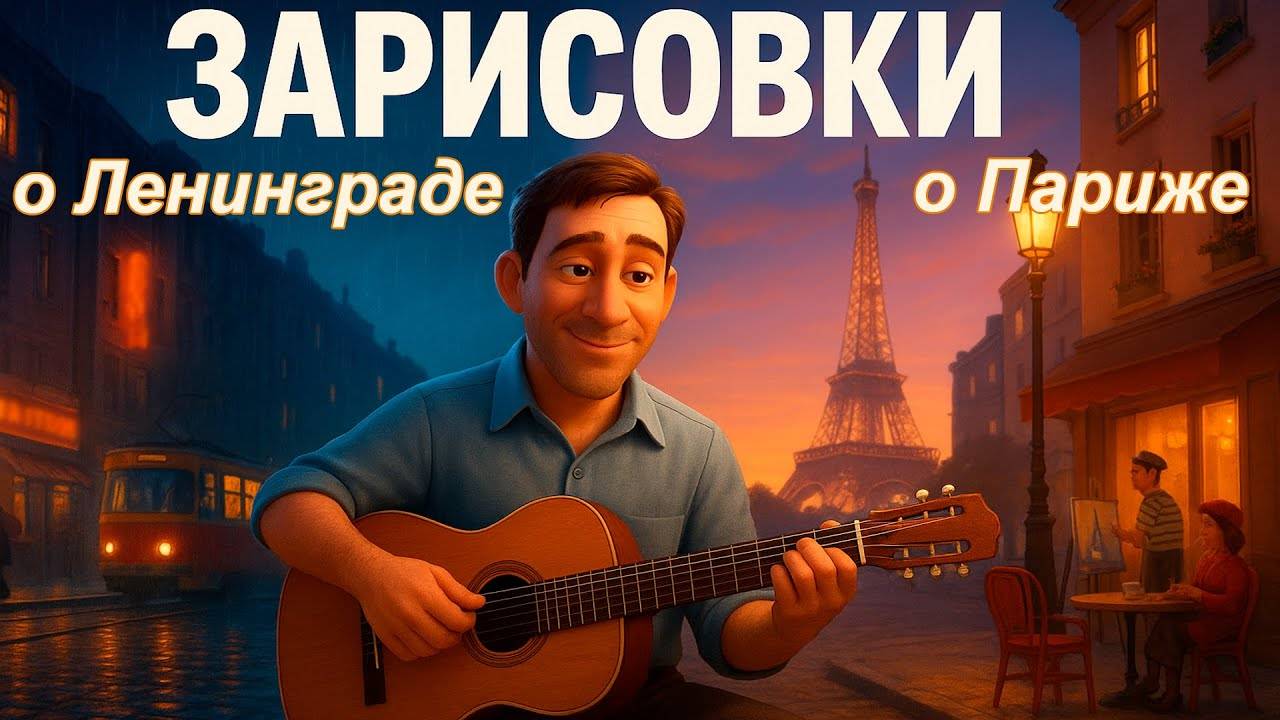 _ЗАРИСОВКИ — ВЛАДИМИР ВЫСОЦКИЙ ! Ленинград и Париж в 3D оживают в песнях смотреть онлайн