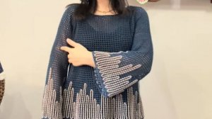 Блуза сеточкой и великолепной отделкой