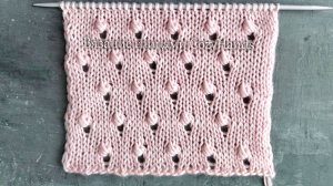 Узор с маленькими шишечками на лицевой глади 🎀 Для вязания детских и женских изделий