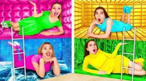 Секретные Домики под Кроватью Четыре Цвета Челлендж | Война Пранков от TeamTeen Challenge