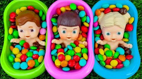 3 минуты удовлетворенного ASMR: смешивание конфет M&M's и жевательных шариков в 3 ваннах Часть 4 смотреть онлайн