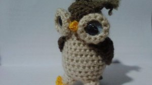 Сова - брелок.  Owl - key ring.   Amigurumi. Crochet.
