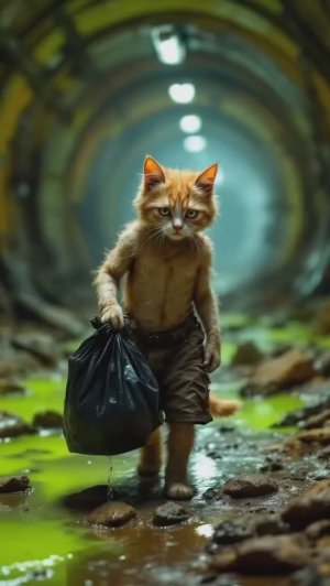 Бедный кот столкнулся лицом к лицу со злым мопсом!