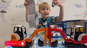 Распаковка красного экскаватора Брудер (Bruder)