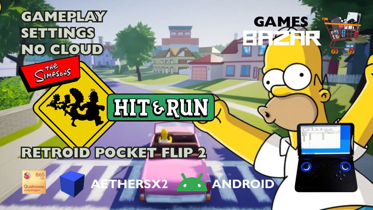 The Simpsons Hit & Run на андроид настройки AetherSX2 Retroid Pocket Flip 2 #games#aethersx2#ps2