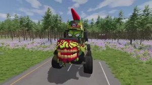 Мега-бои против Большой и Маленькой Молнии в бимке BeamNG Drive