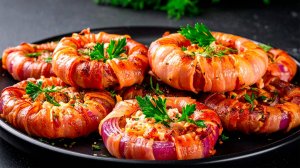 ЭТО вкуснее котлет! 👌 Луковые кольца с начинкой из тунца.