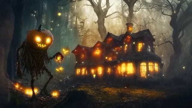 Spooky Night Village HALLOWEEN Ambience Mysterious Halloween Music Best Halloween Music
