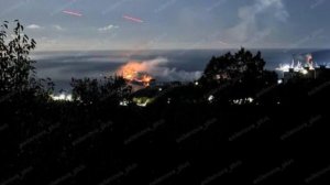 Появились кадры атаки БПЛА на Туапсе