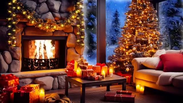 Christmas Ambience Music Fireplace Relaxing Christmas Music For Stress Relief Christmas Music