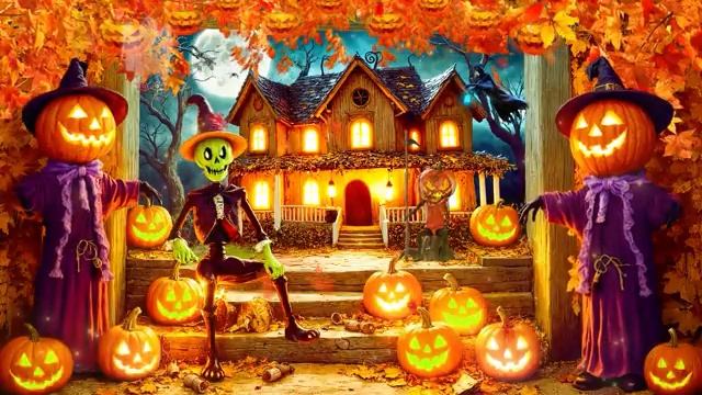 Spooky Autumn Halloween Ambience Best Relaxing Halloween Music 2025 Cozy Halloween Background
