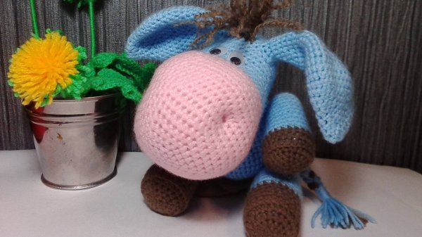 Очаровательный ослик, ч.1.   Charming donkey , р. 1. Amigurumi. Crochet.