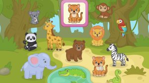 Учим диких животных для детей от 0 до 3 лет